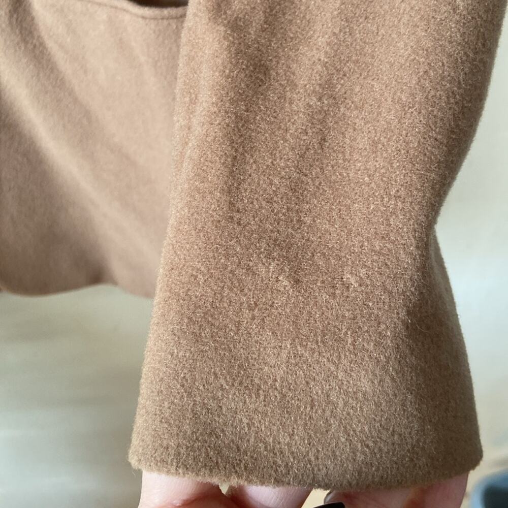 Tan Vintage Harve Benard Wool Cashmere Blazer Jacket Women's 6 90's Fall Winter - Picture 4 of 6